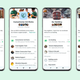 Examples of WhatsApp's new Communities feature with umbrellas of different communities plus their different group chats